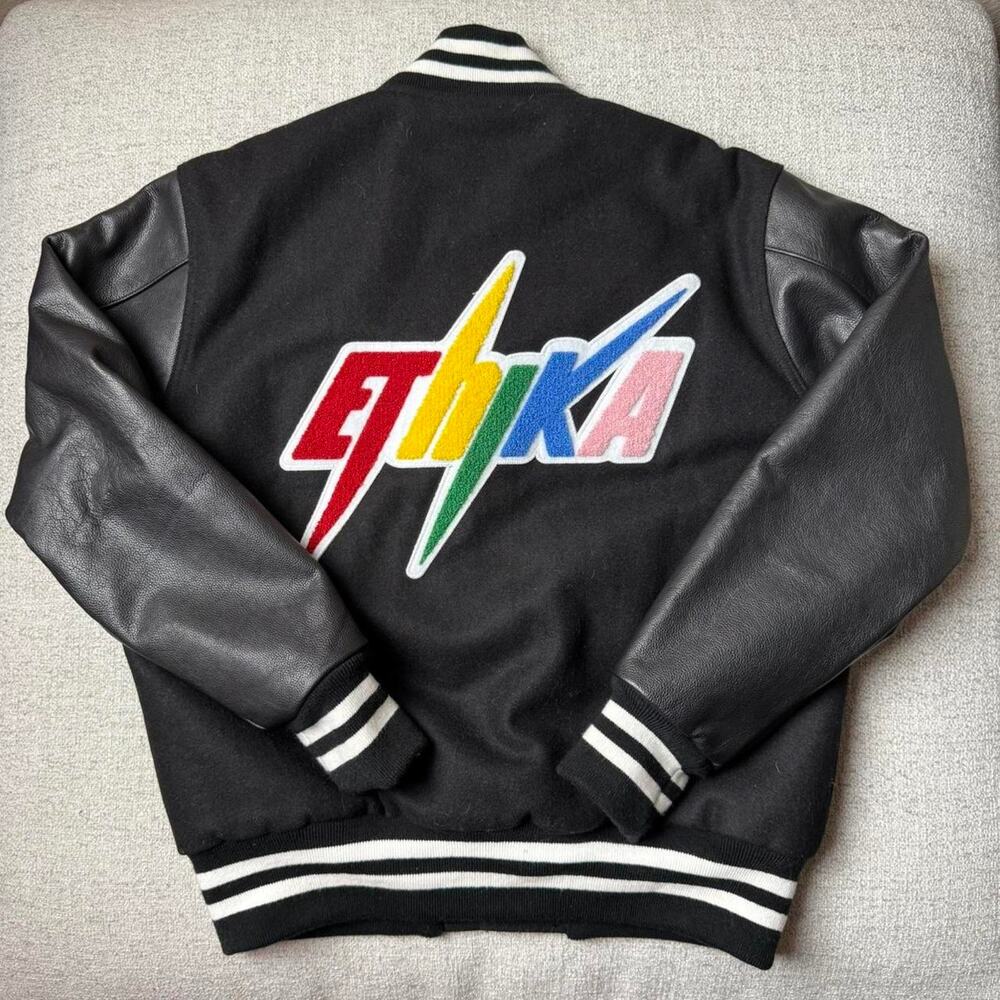 Ethika Varsity Jacket Men L Black high quality - Picture 2 of 2